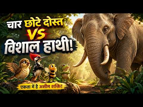 एकता की शक्ति: चिड़िया और हाथी की प्रेरणादायक कहानी - Story Video Thumbnail